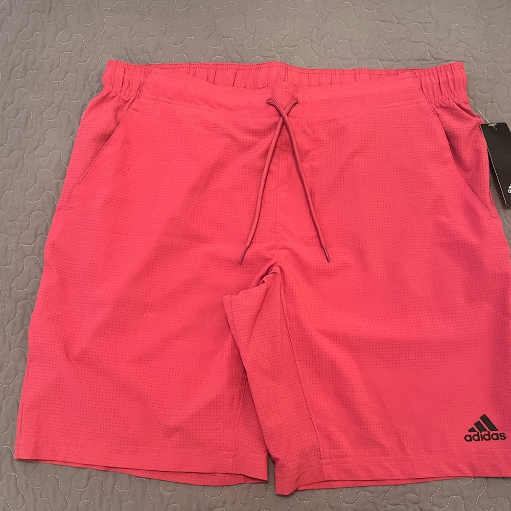 NWT. Adidas Pink Sports Shorts For men.Size L